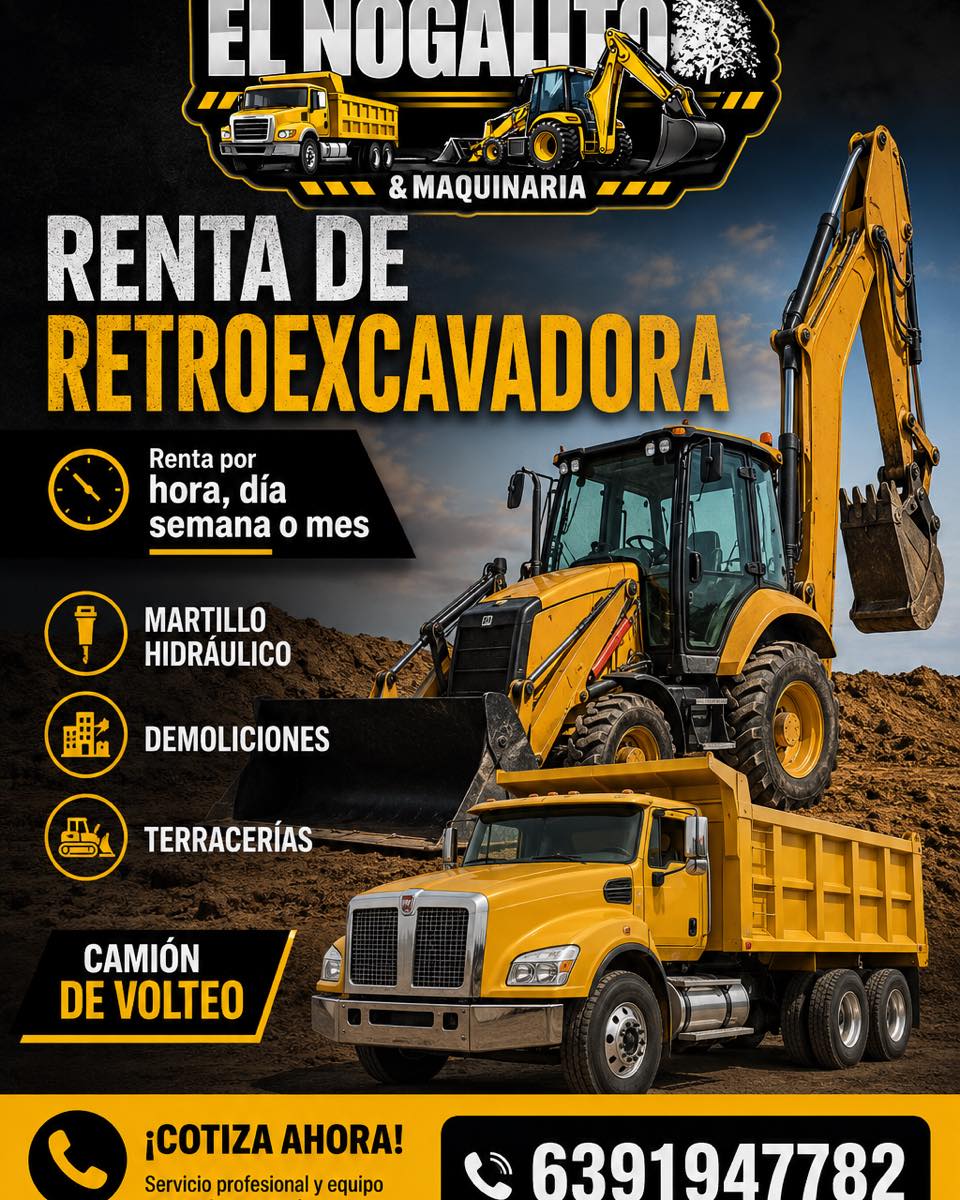 Renta de Remolques Y Maquinaria El Nogalito Facebook ad from Jul 9, 2026