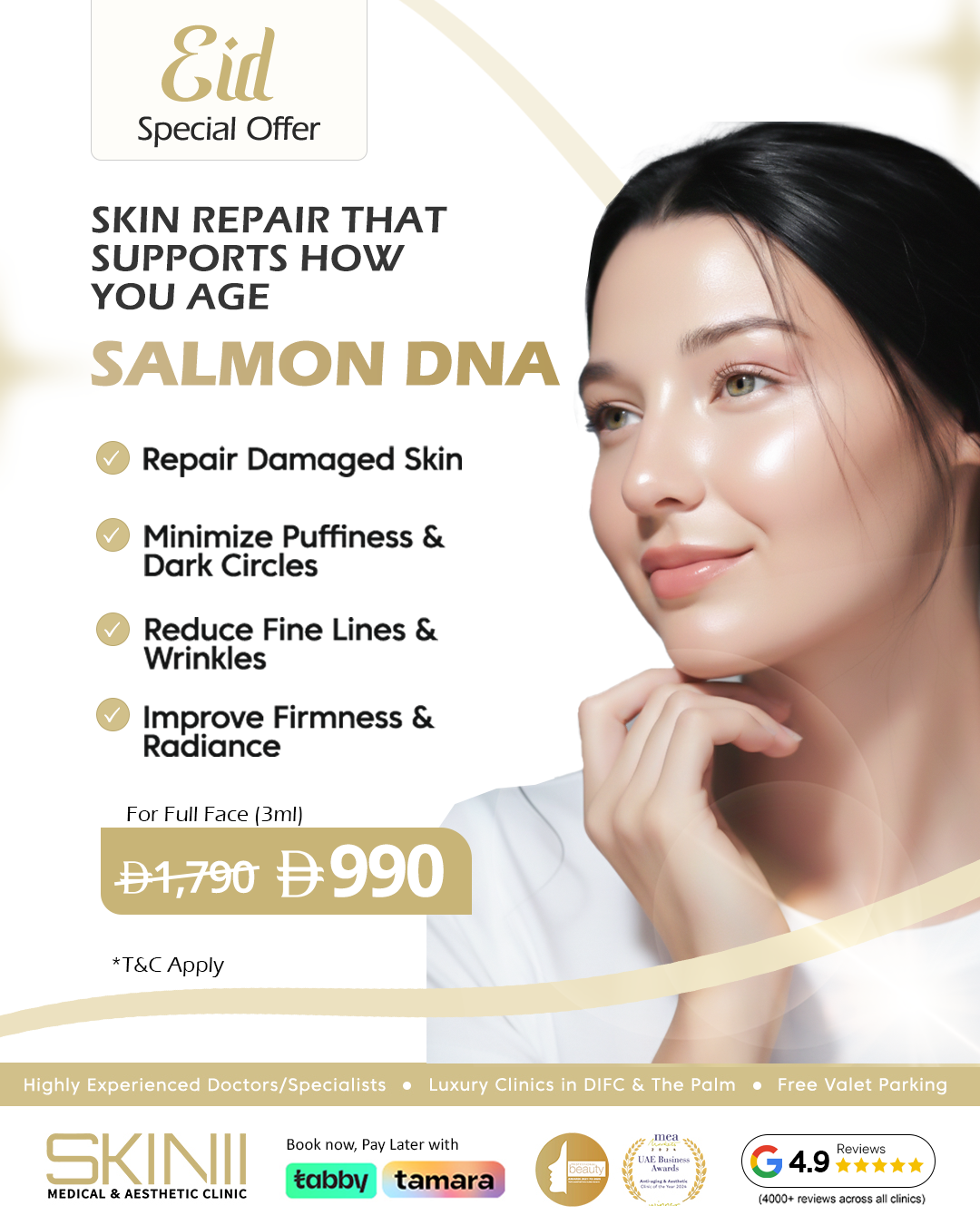 Skin111 Clinics Facebook ad: Healthy skin starts from within