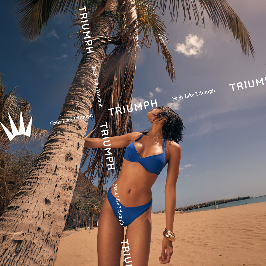 Triumph Facebook ad: Beach days, sunset vibes & Triumph Swimwear