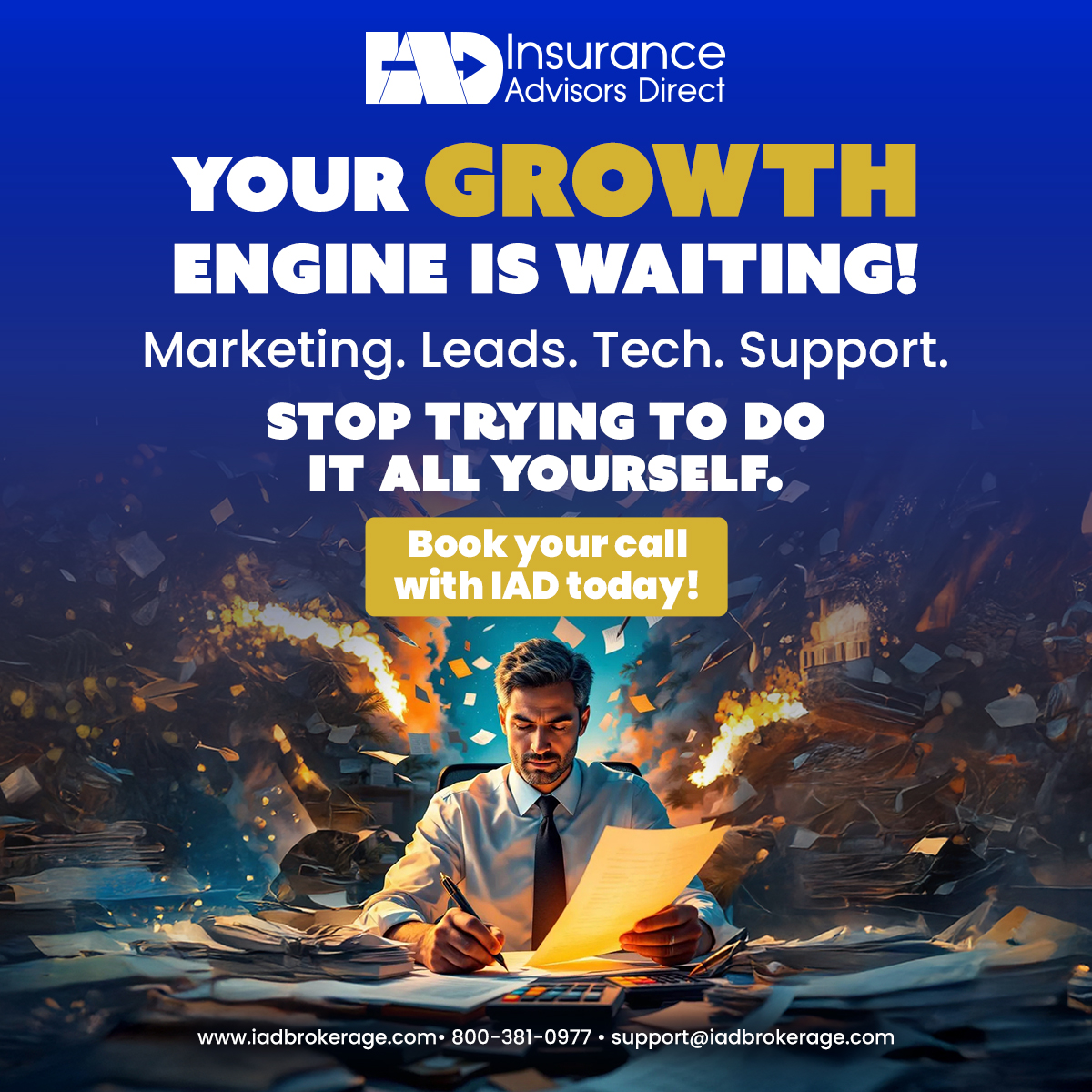 Insurance Advisors Direct Facebook ad: Your growth engine is waiting.