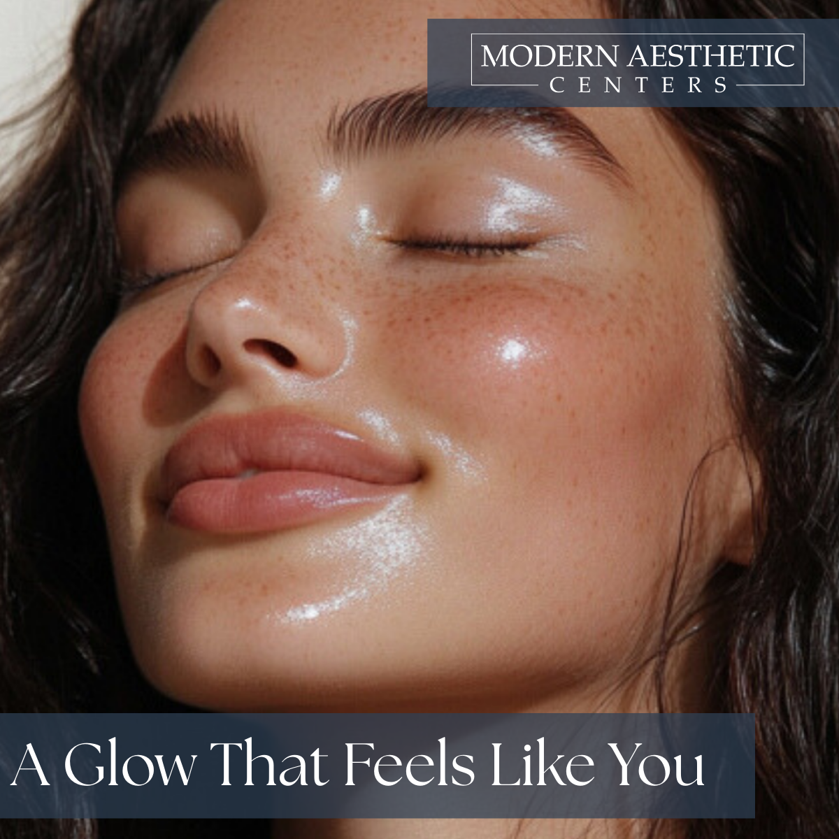 Modern Aesthetic Centers Facebook ad: Radiant skin starts with intentional care.