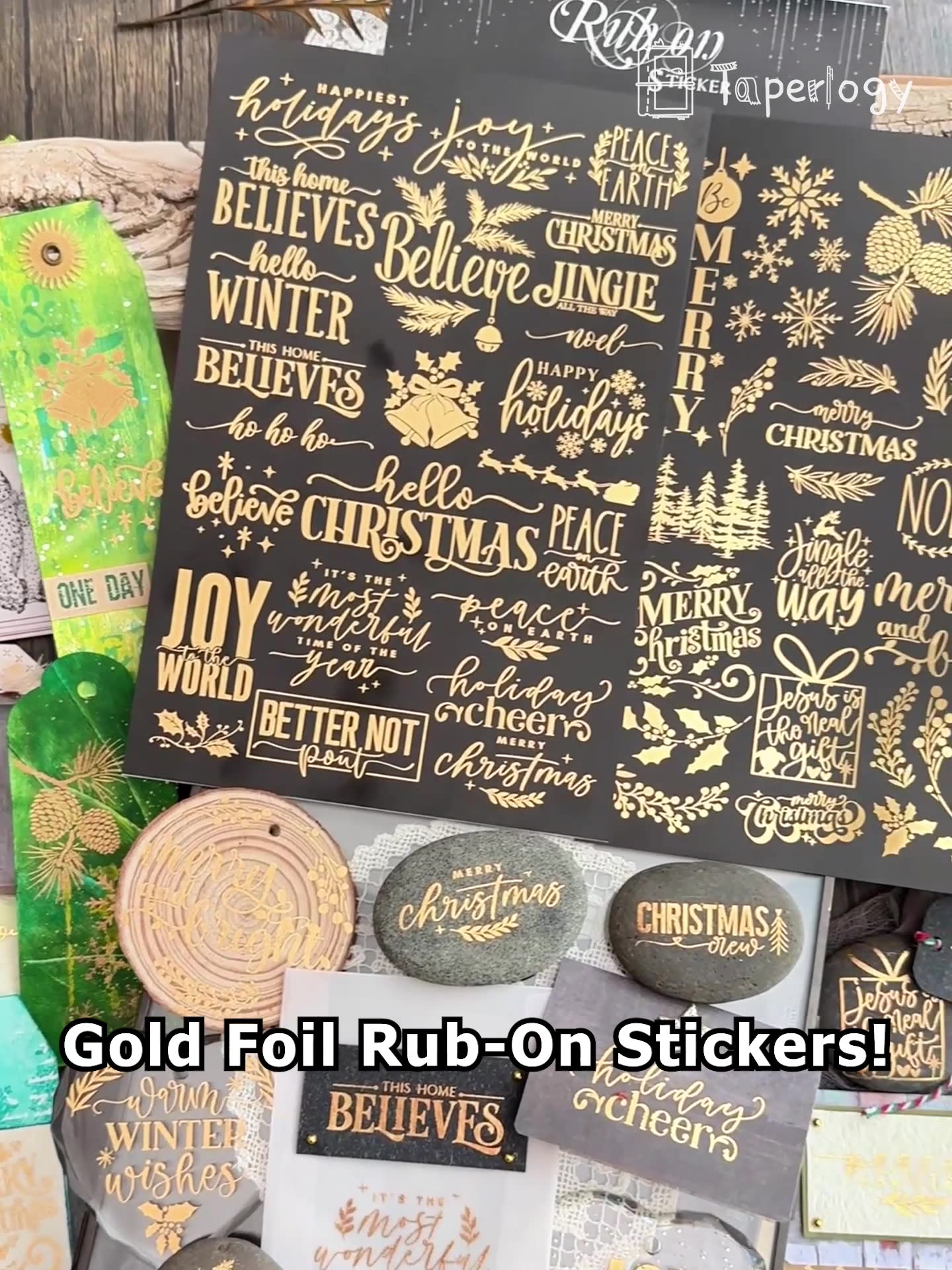 Taperlogy Facebook ad: Golden Holiday Wishes