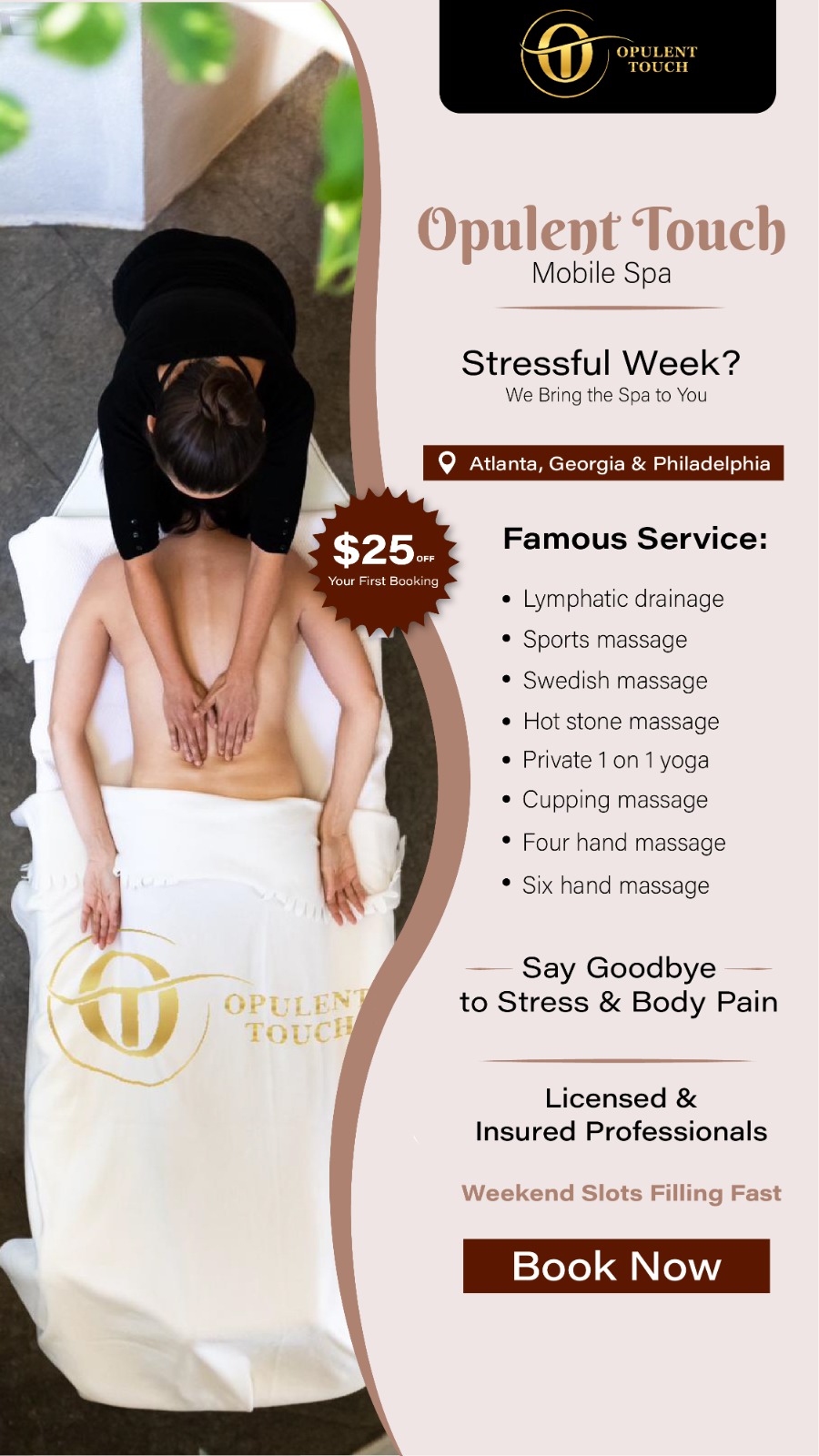 Opulent Touch Services Facebook ad from Dec 8, 2025