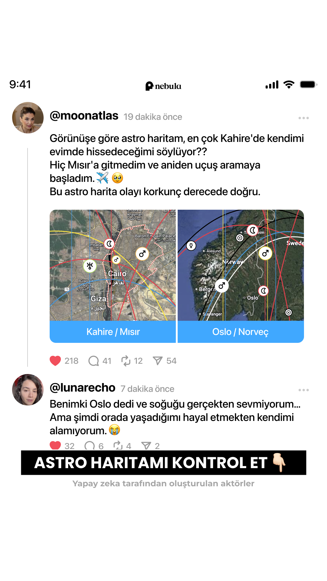 Nebula: Astrocartography Reading Facebook ad