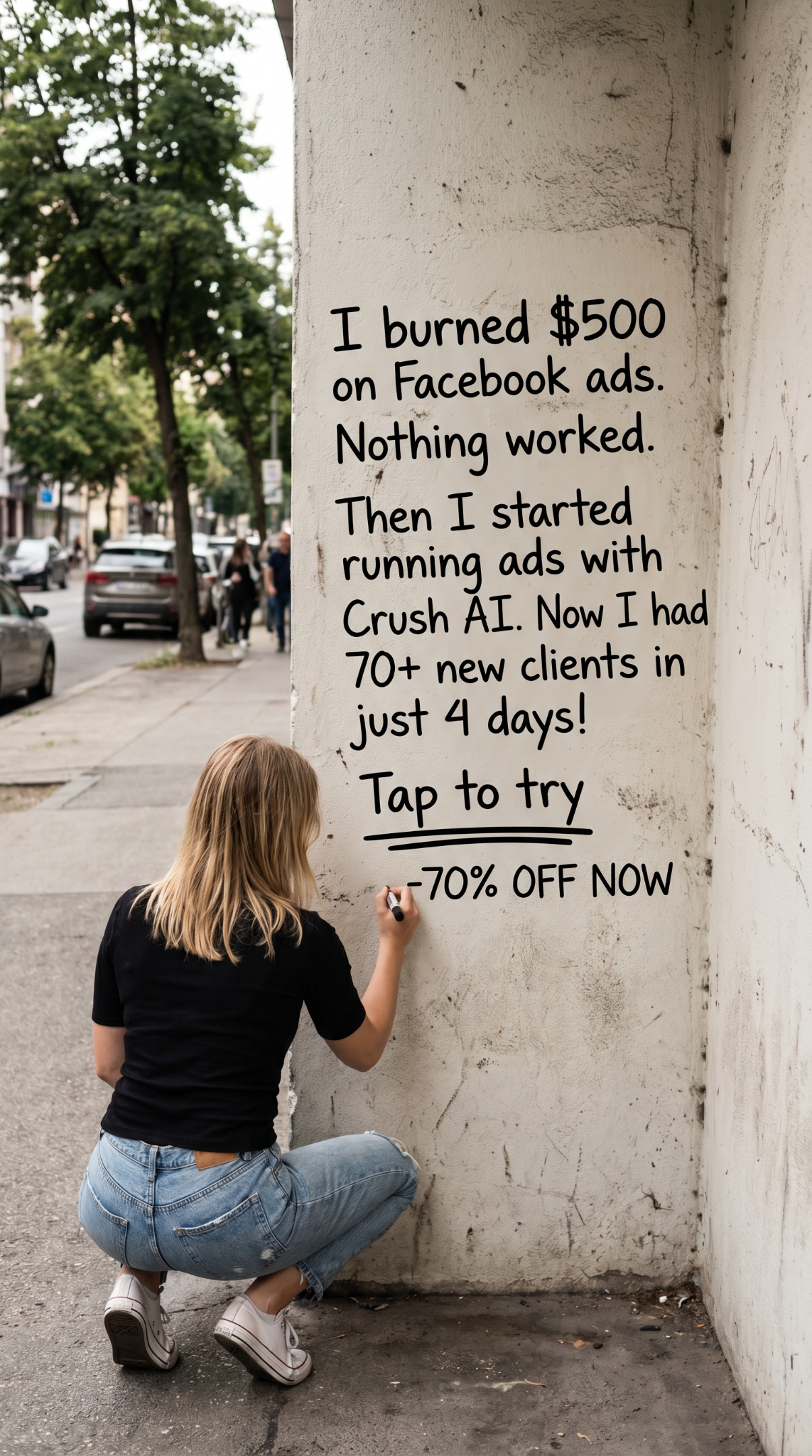 trycrush.ai Facebook ad