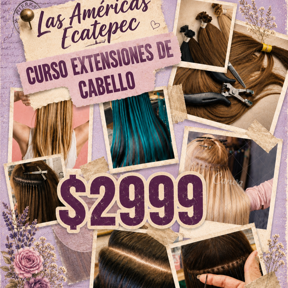 Monic Beauty Brows Facebook ad: Curso de extensiones de cabello. LAS AMERICAS ECATEPEC…