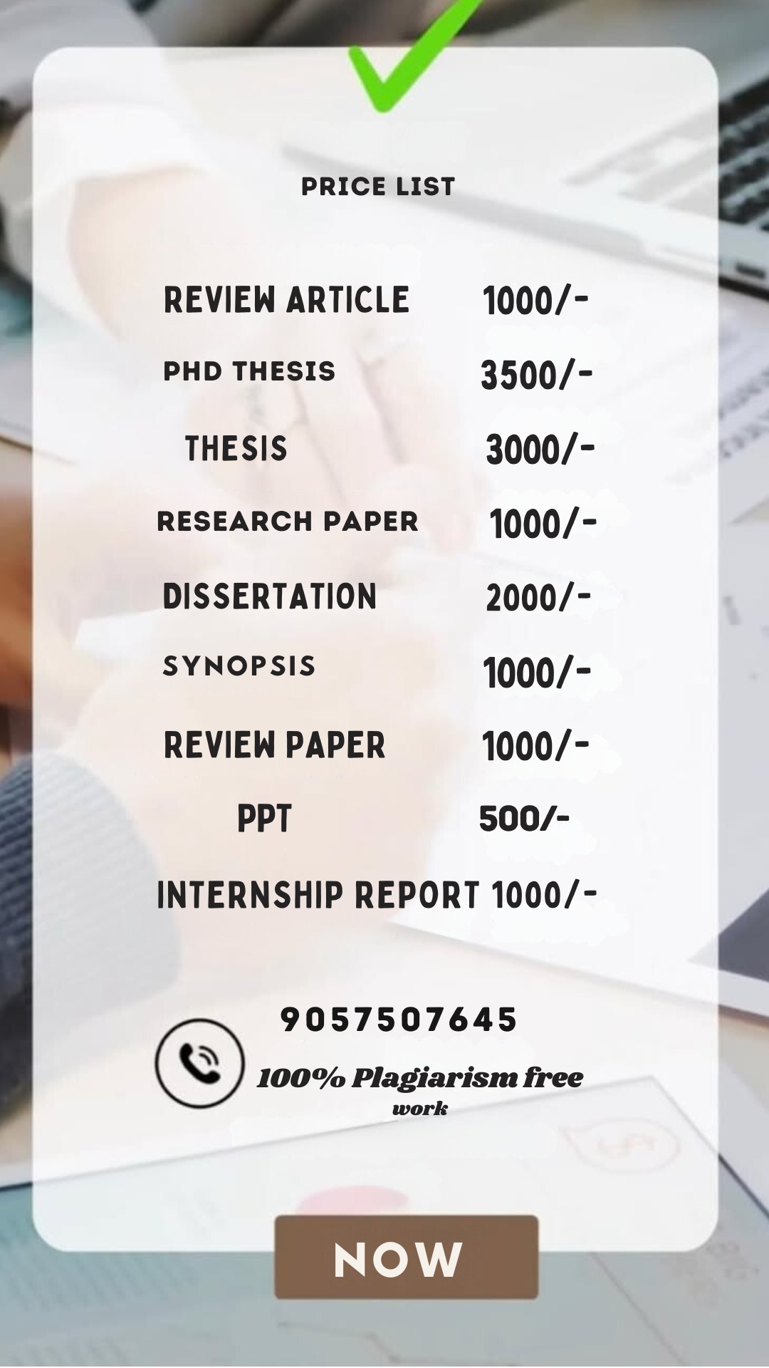 Thesis Format Facebook ad: Chat with us
