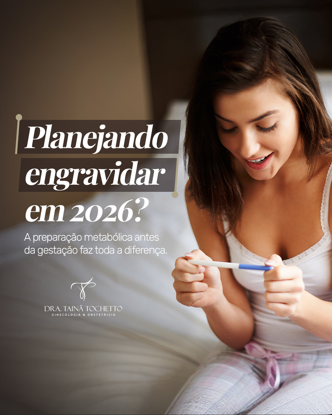 Dra Tainã Tochetto Facebook ad: Planejar uma gestação vai muito além de parar…
