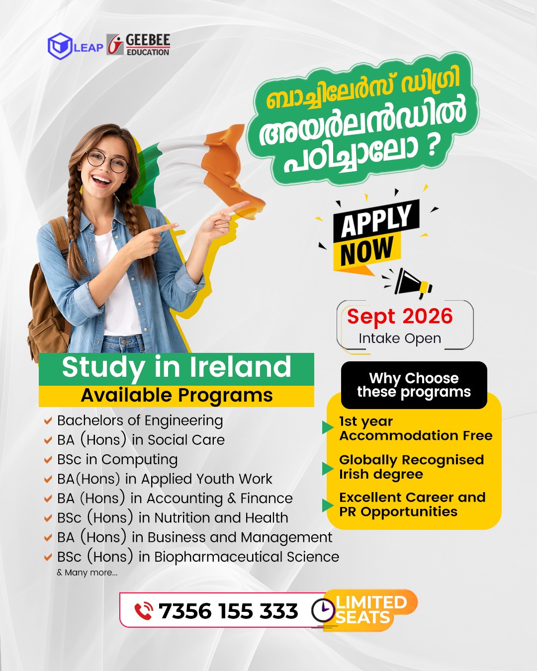 Geebee Education • M&G Study Abroad Facebook ad