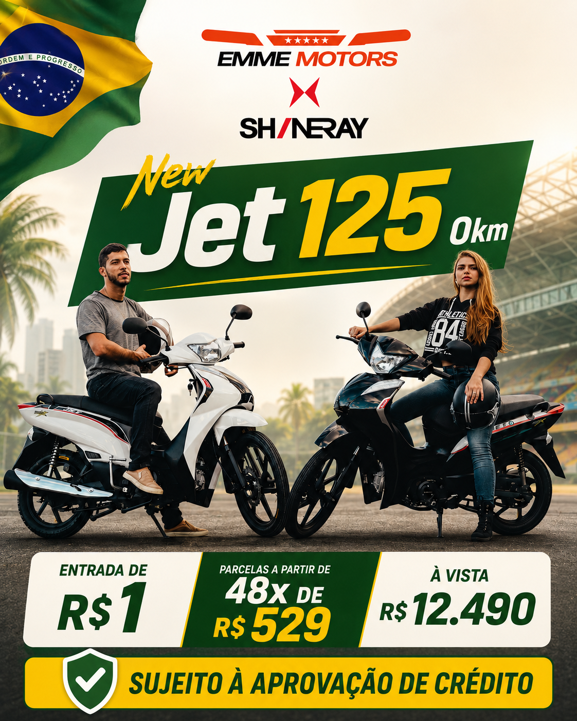 EMME MOTORS Facebook ad: Sua moto está aqui