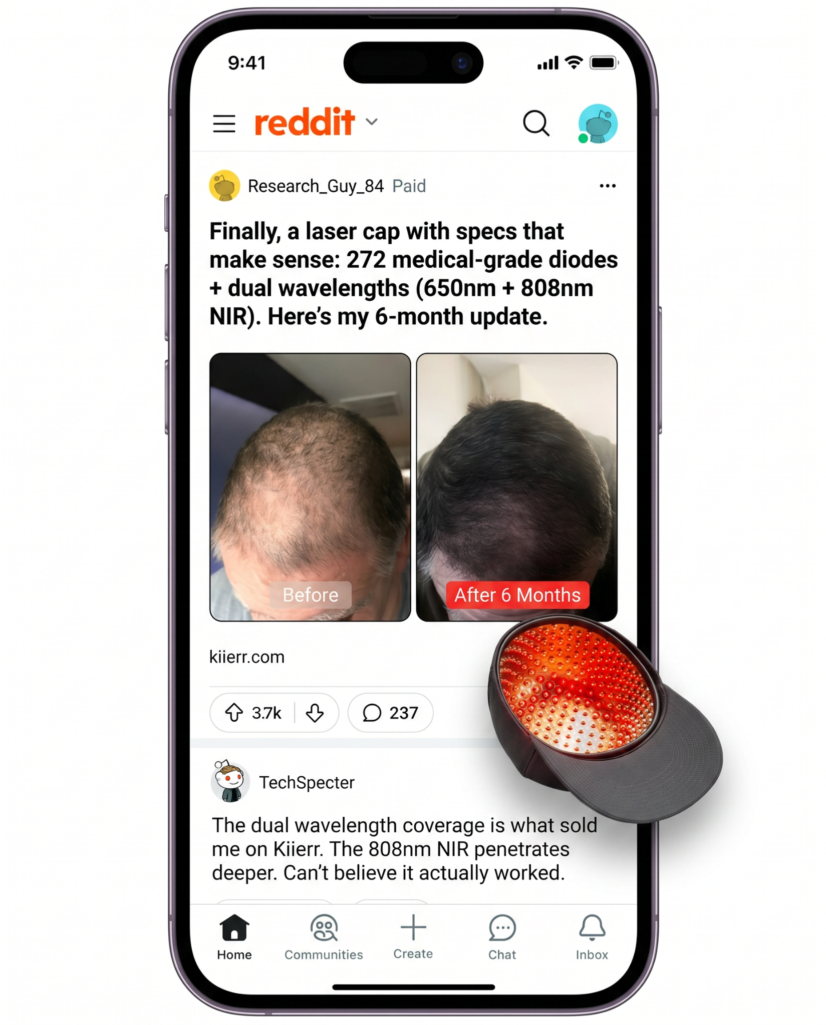 Dr. Brown, Dermatologist Facebook ad: Dermatologist’s Choice for Hair Regrowth