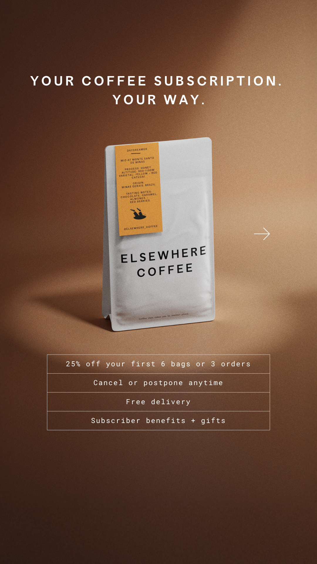 Elsewhere Coffee Roasters Facebook ad
