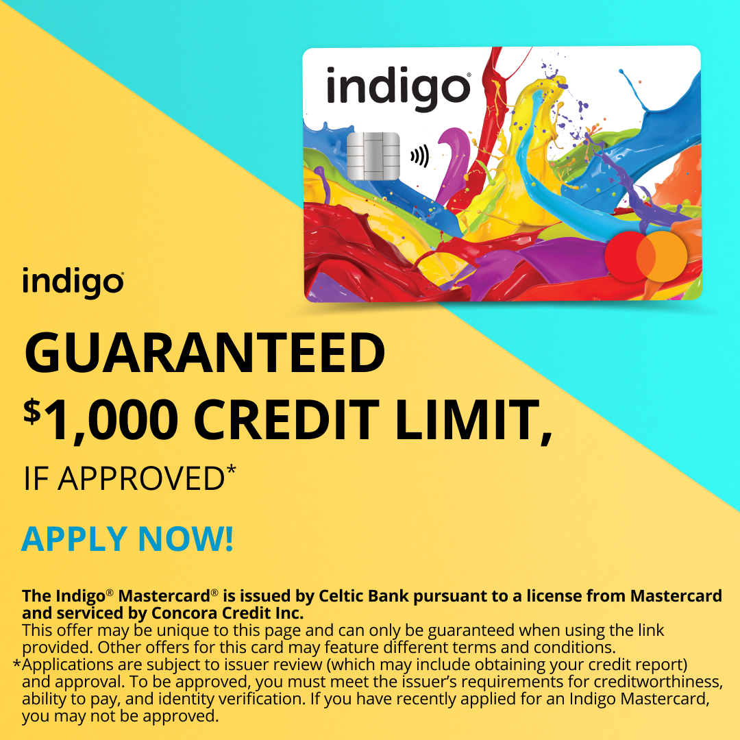 Indigo Card Facebook ad: No Deposit Required
