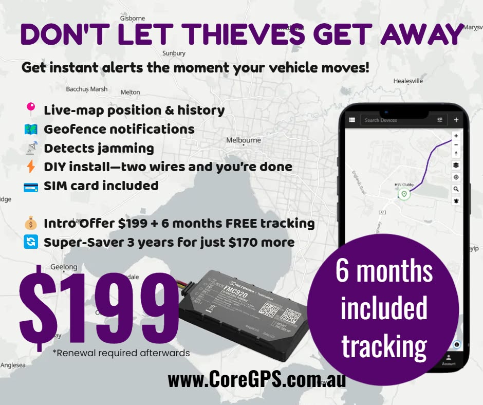 Core GPS Facebook ad: CoreGPS Tracker Special