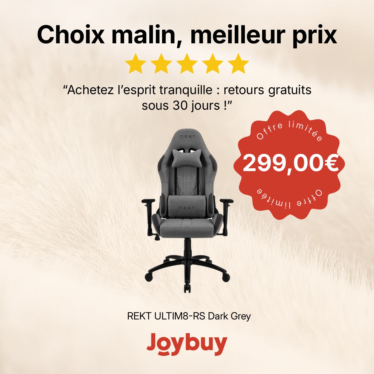 Joybuy France Facebook ad: Refaites votre maison avec des offres incroyables!