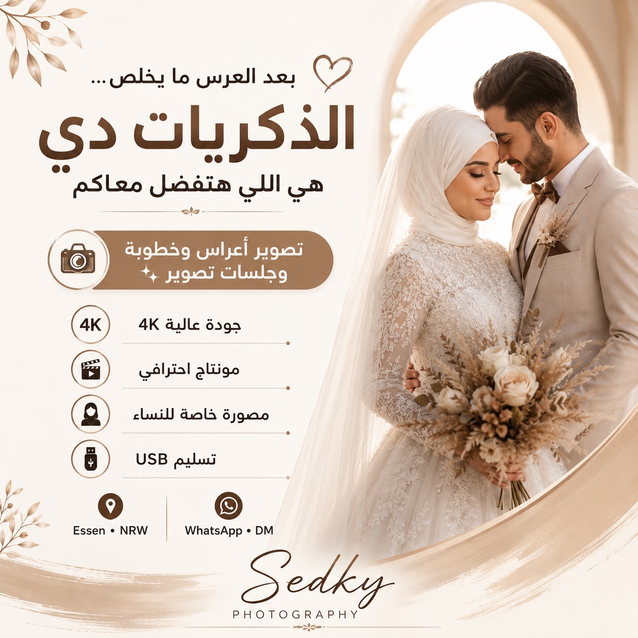Sedky Photography Facebook ad: بعد العرس ما يخلص…