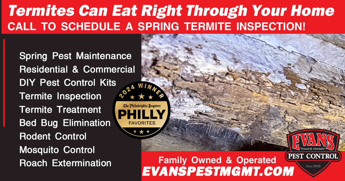 Evans Pest Control Facebook ad: As temperatures begin to warm across the region…