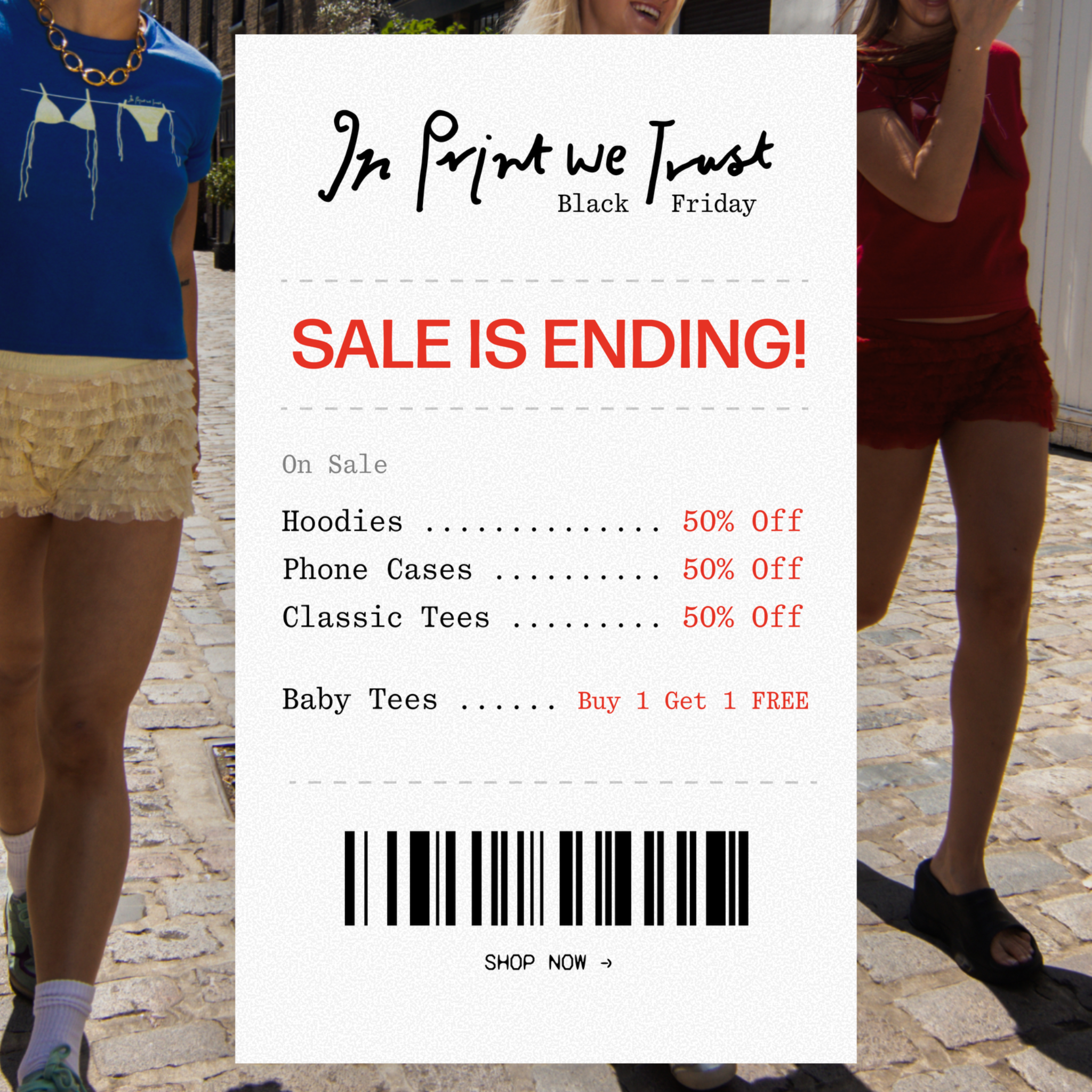 In Print We Trust Facebook ad: TikTok's Most Viral Tee Is Back!
