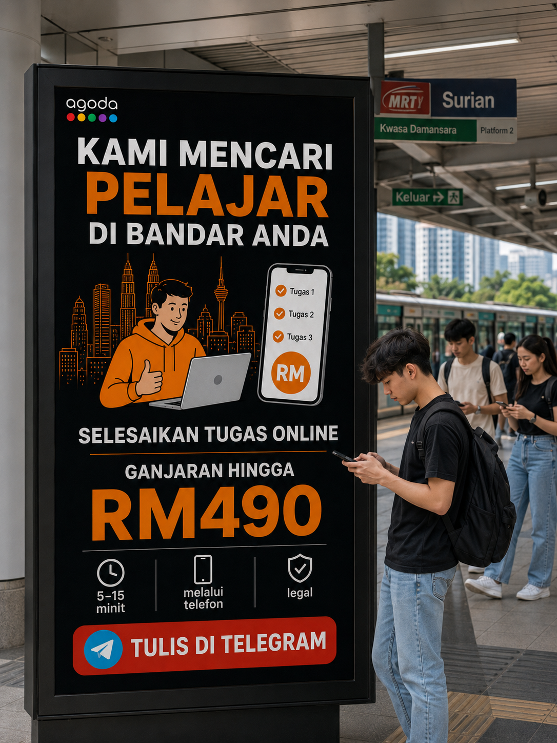 Fast Asia Facebook ad: Tulis Hello di Telegram dan dapatkan bonus