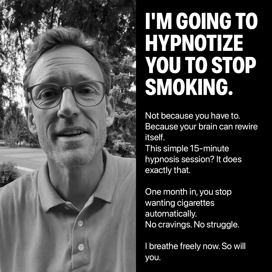 Hypnosis to Stop Smoking Facebook ad