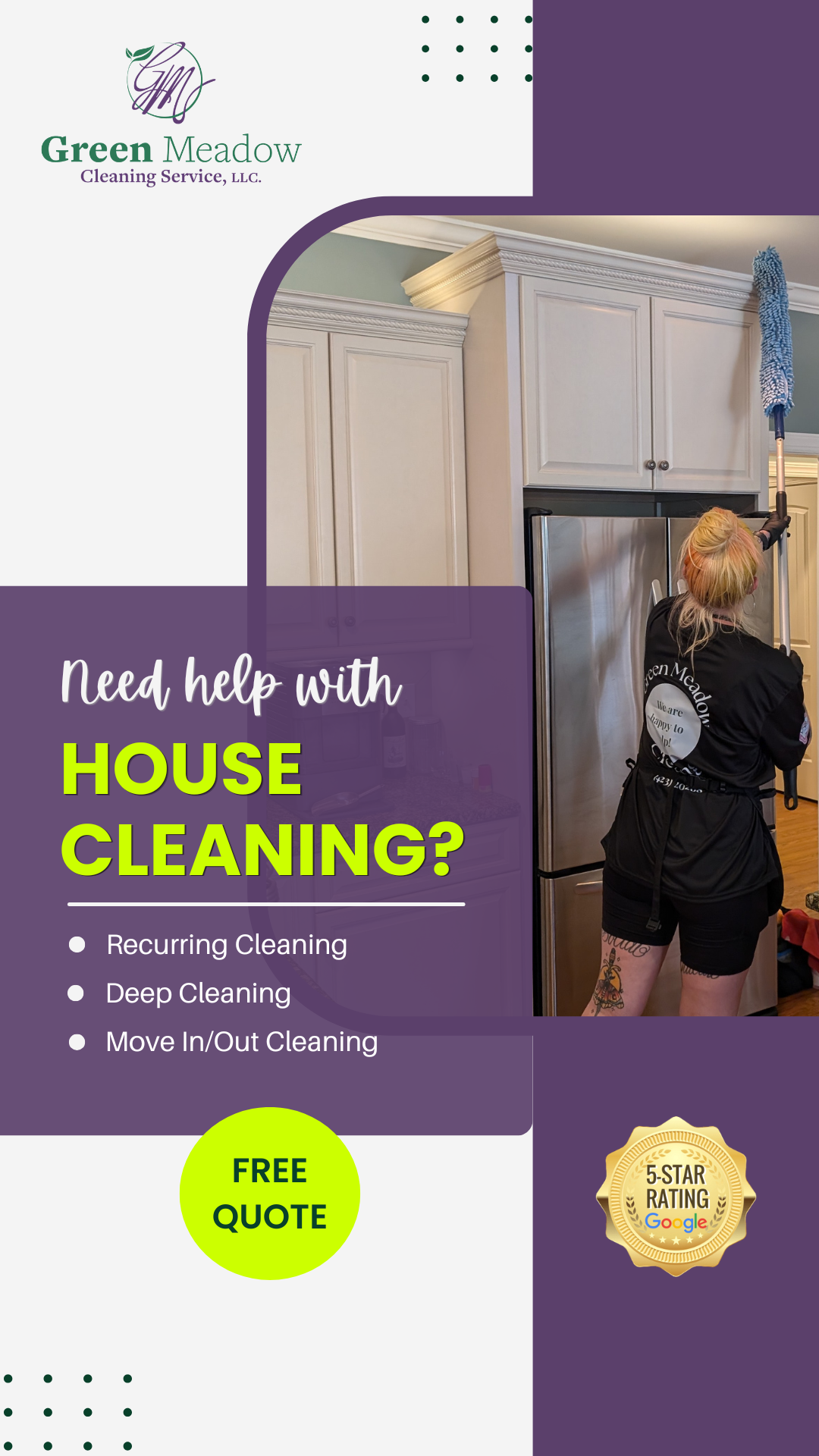 Green Meadow Cleaning Services Facebook ad