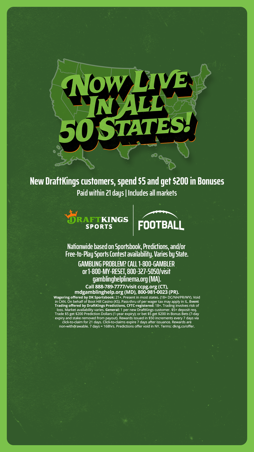 DraftKings Sports Facebook ad