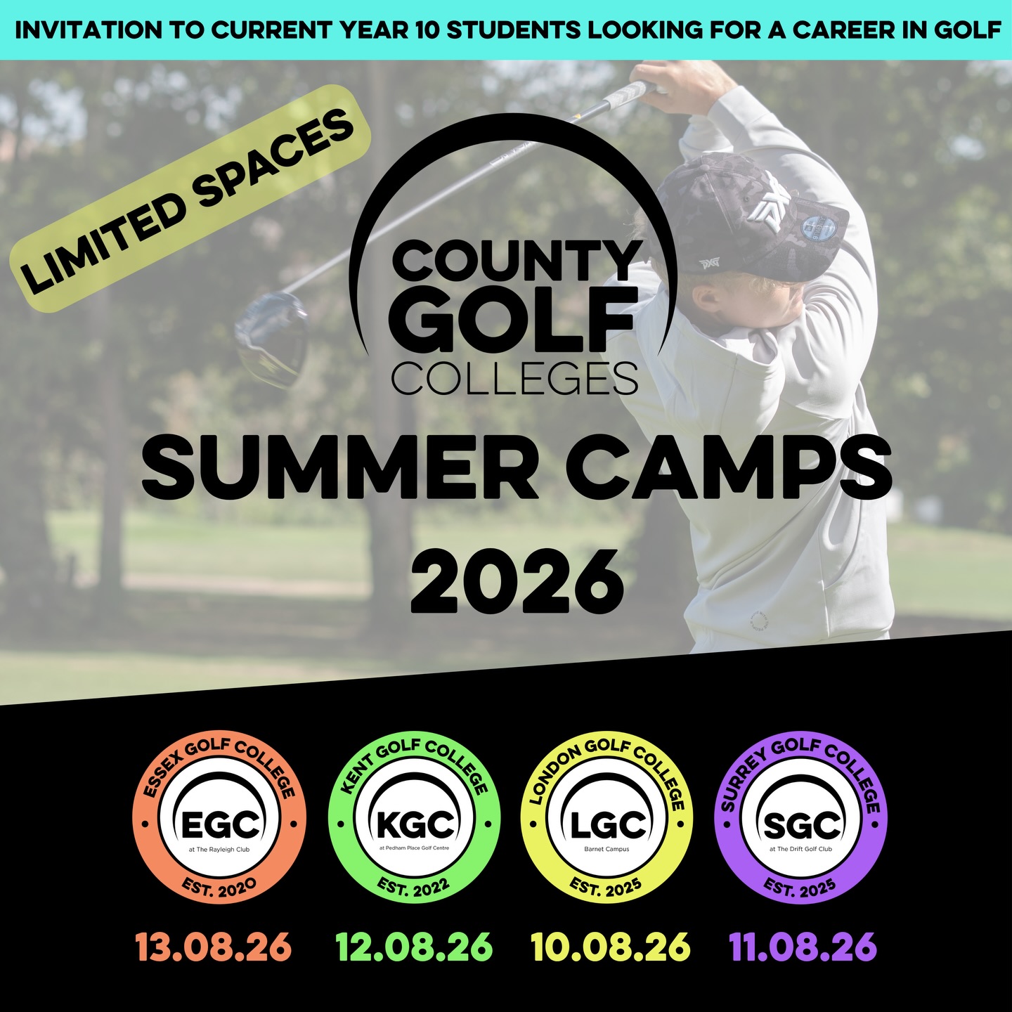 County Golf Colleges Facebook ad