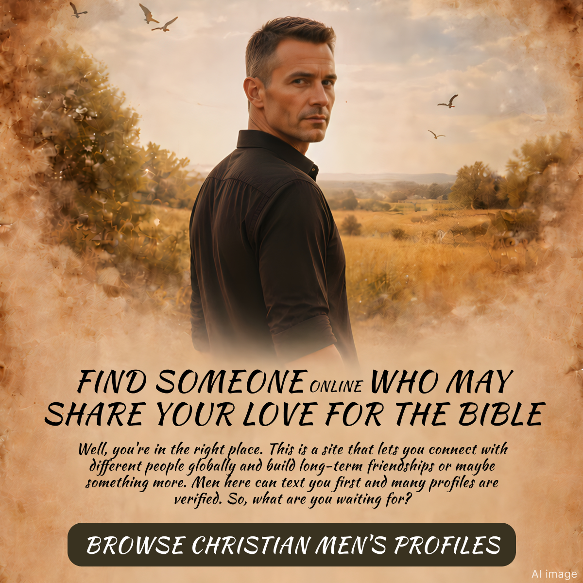 Warm Echoes Facebook ad: Looking For Christian Men Online?
