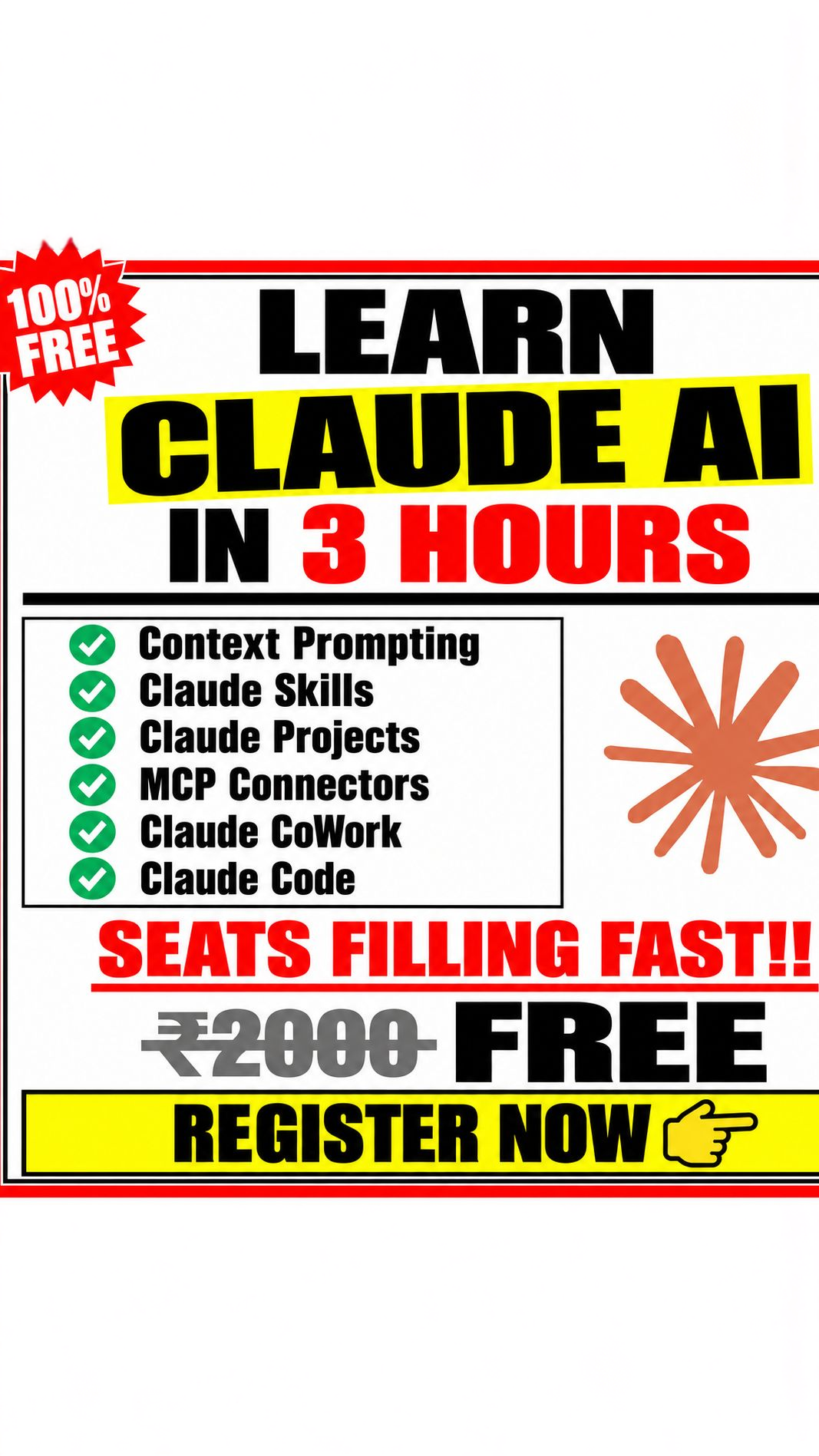 The Claude Club Facebook ad: Free 3-Hour Claude Masterclass, For Job Professionals