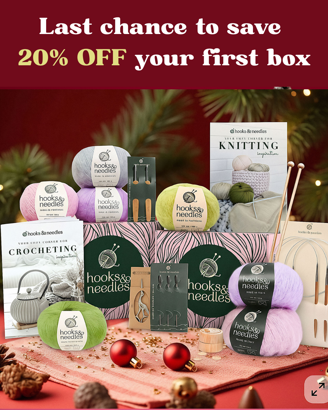 Hooks & Needles Facebook ad