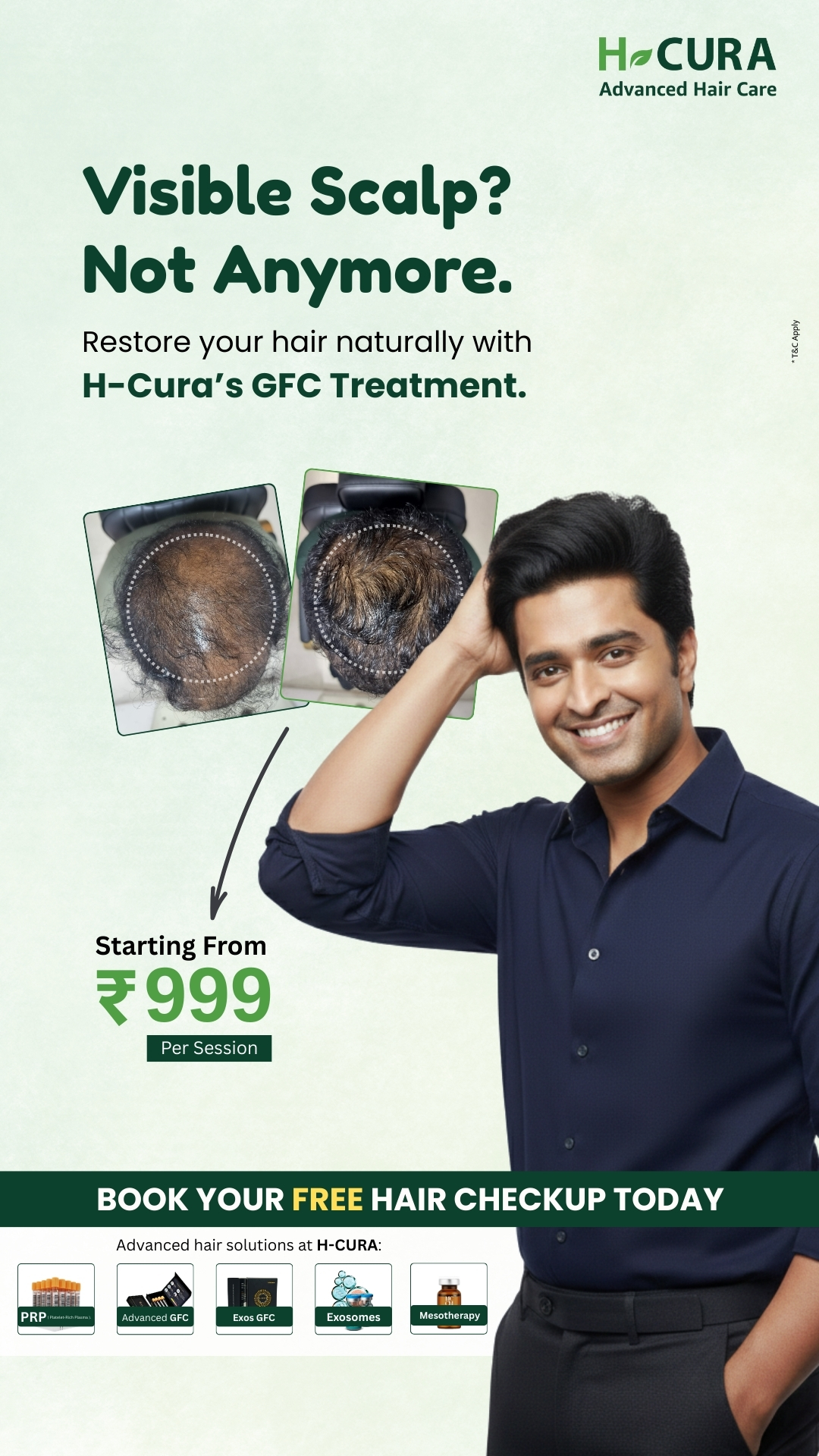 H-cura Advanced Hair Care Facebook ad