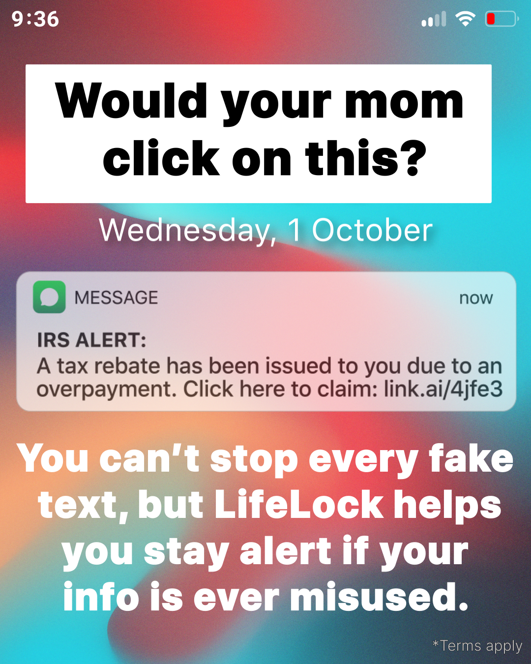 LifeLock Facebook ad