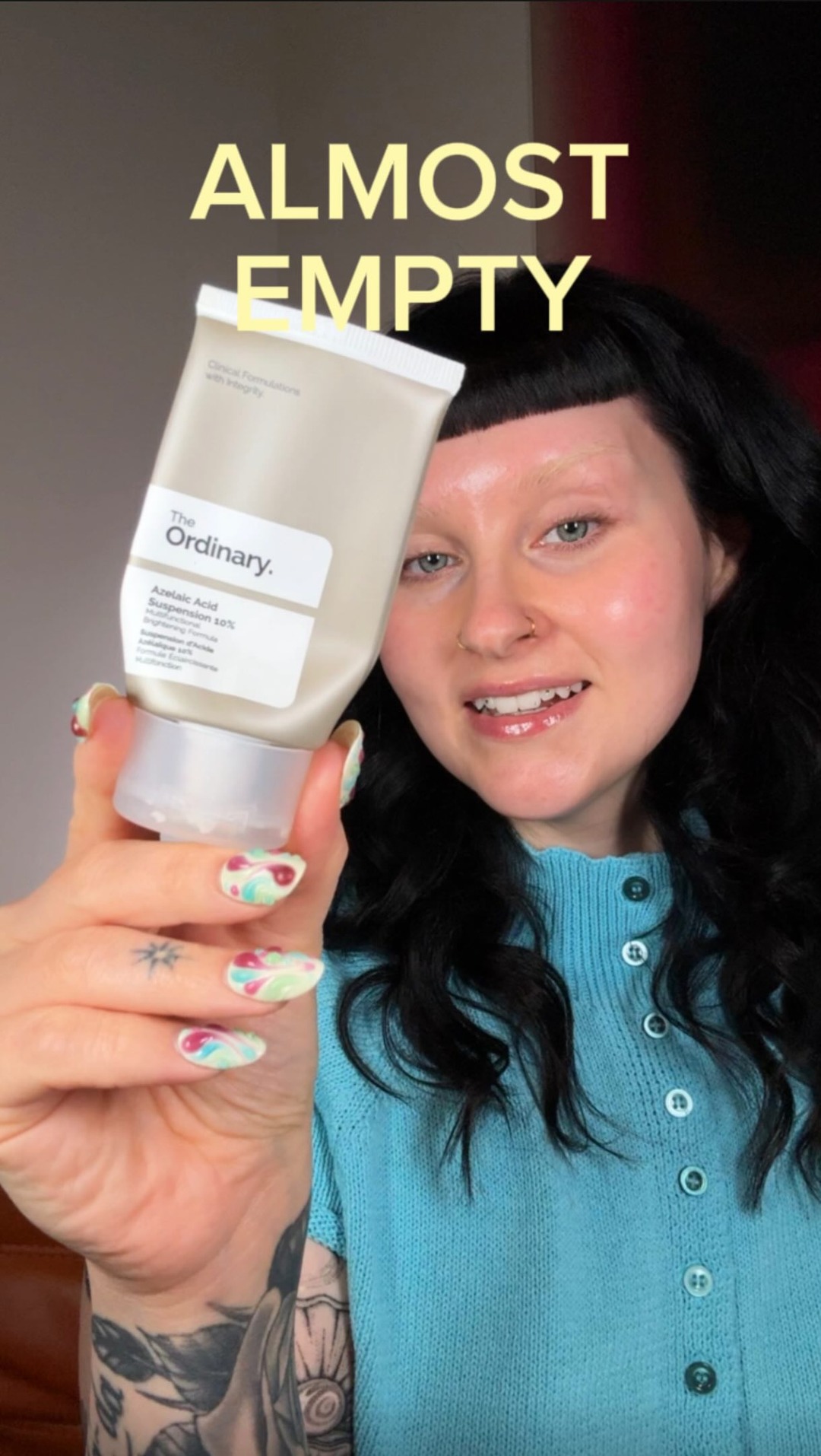 The Ordinary Facebook ad: almost empty @theordinary Azelaic Acid Suspension 10%!