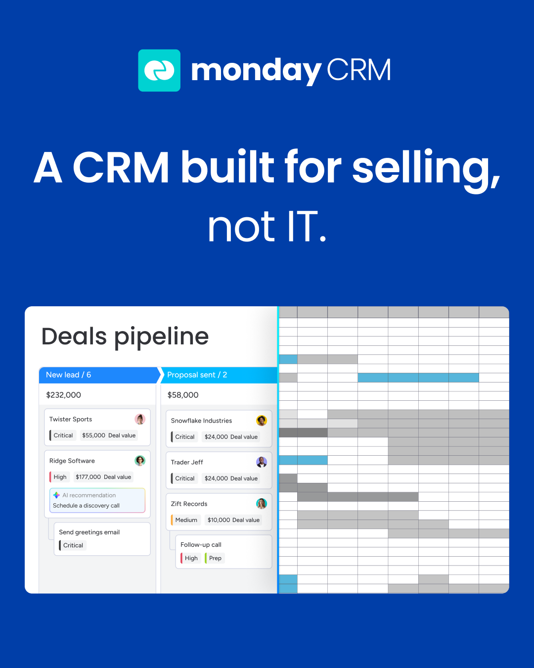 monday CRM Facebook ad