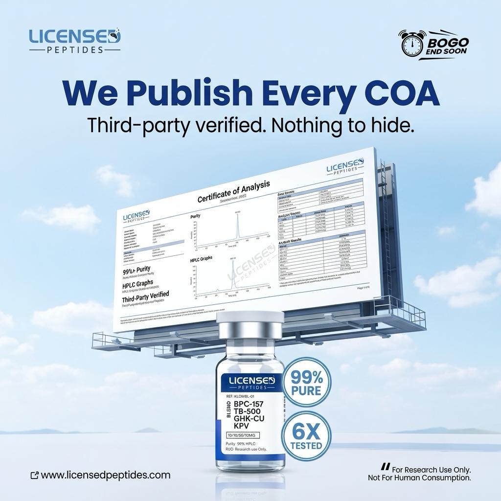 LicensedPeptides Facebook ad