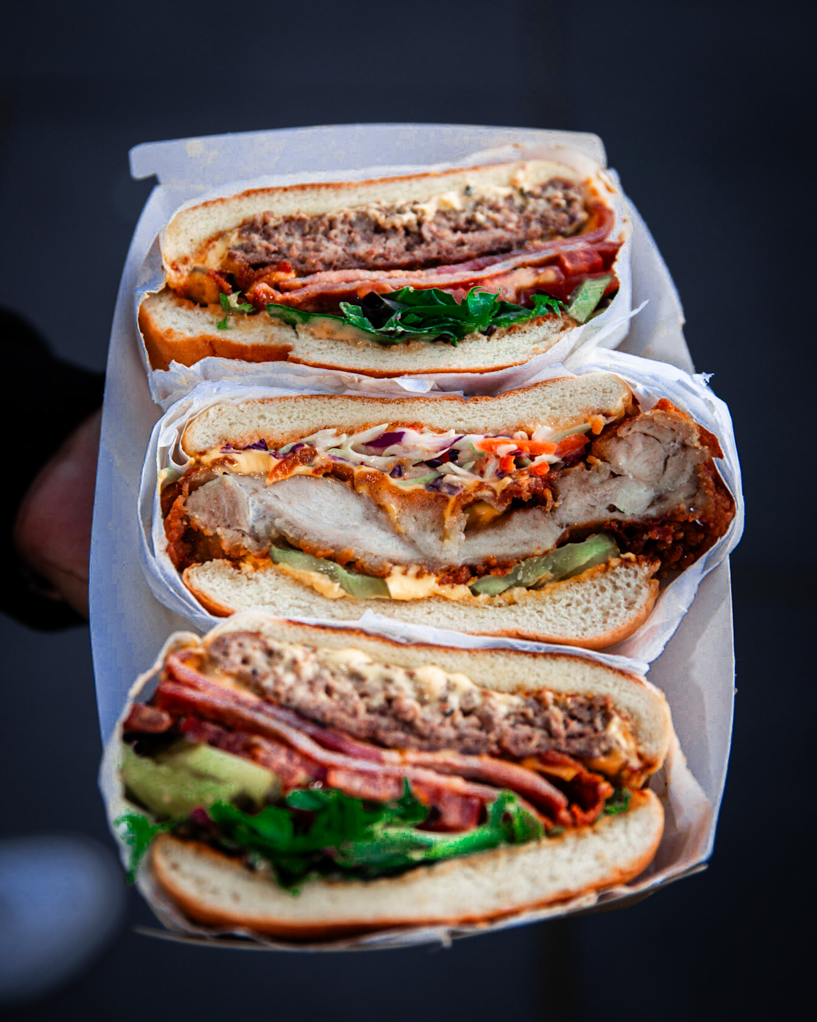 Banger Burger Ashwood Facebook ad: Hand crafted burger, fish&chips, with milkshakes, and more!