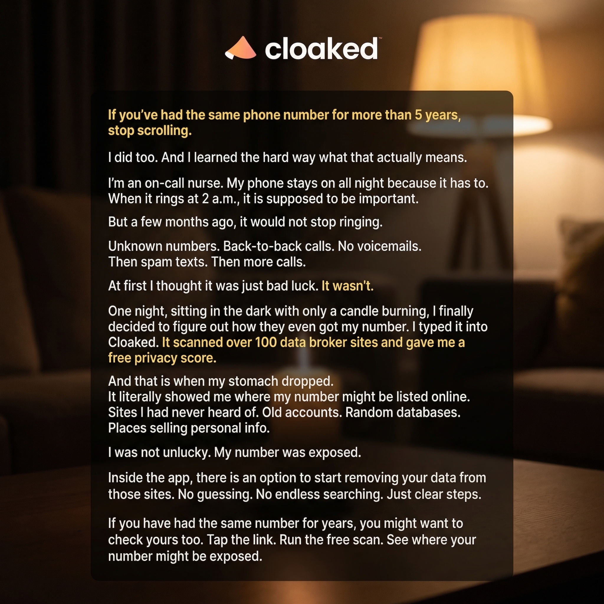 Cloaked Inc. Facebook ad