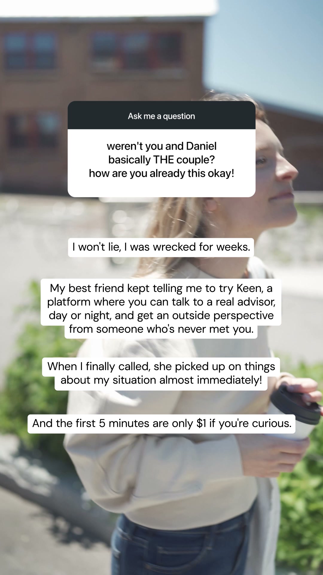 Keen.com Facebook ad: Let’s normalize guidance