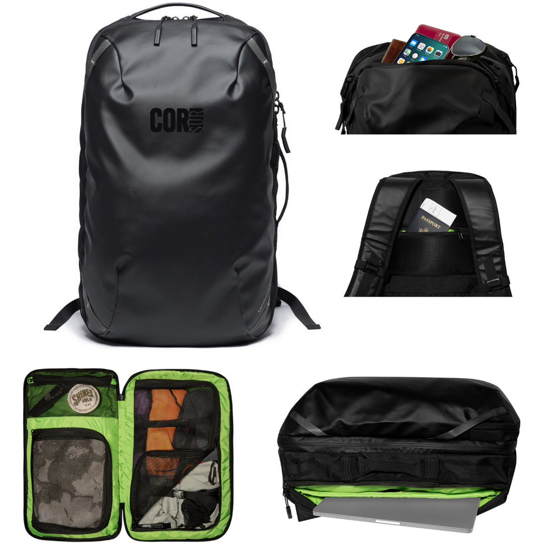 COR Surf Facebook ad: Tired of airline baggage fees and over-head bins…