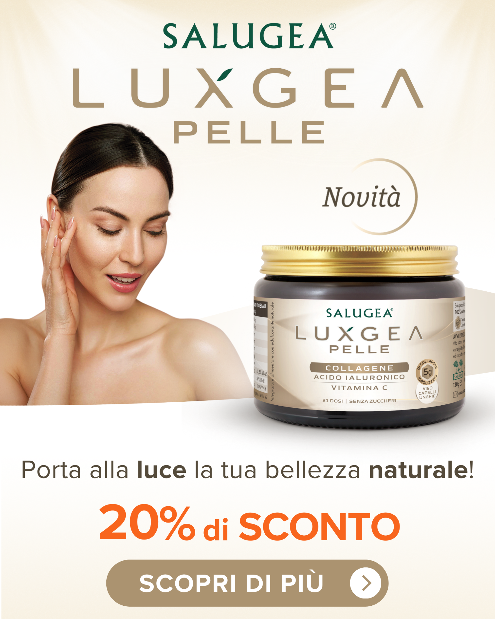 Salugea Facebook ad: Scopri LuxGea Pelle