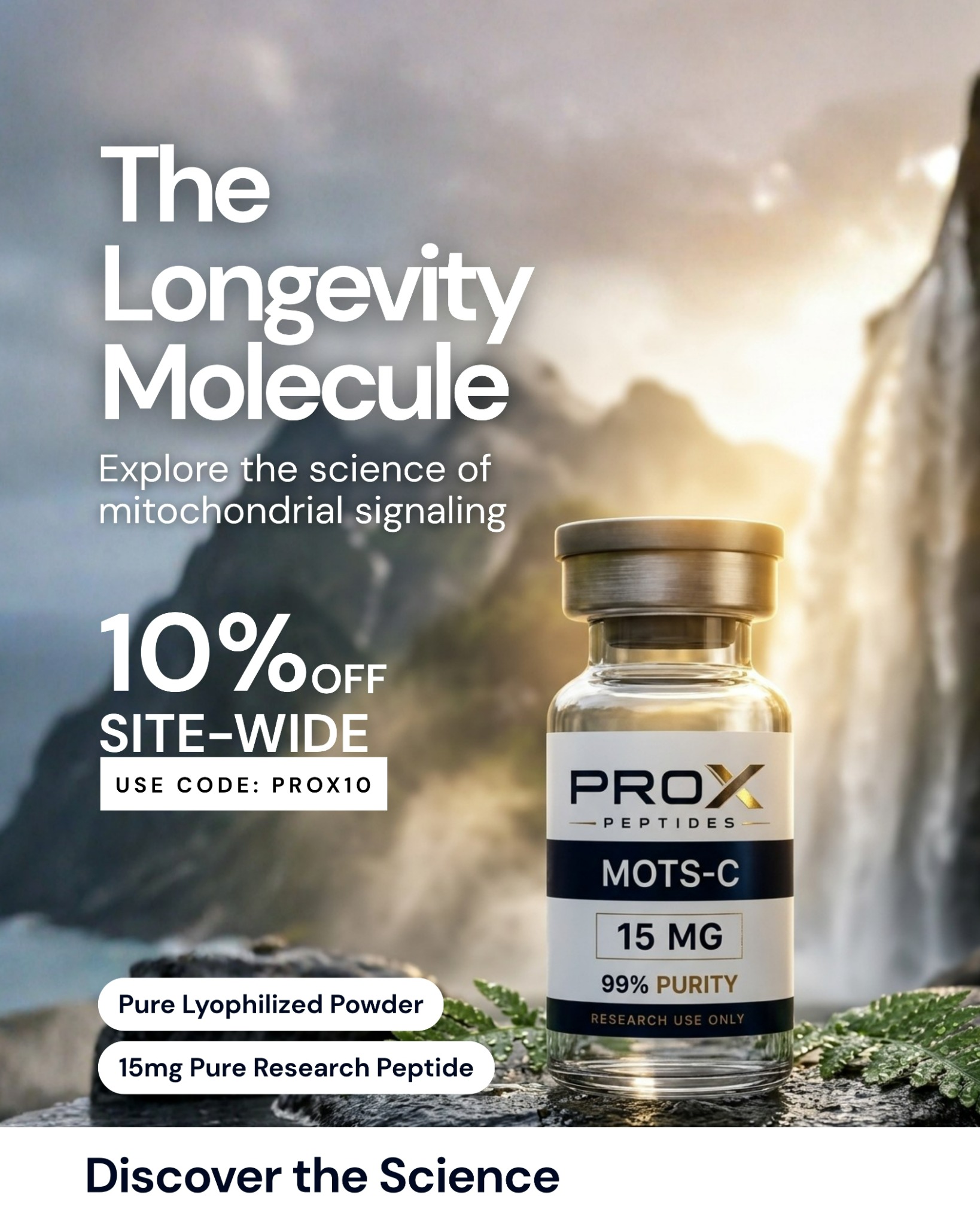 Proxlabs Club Facebook ad: Explore MOTS-C