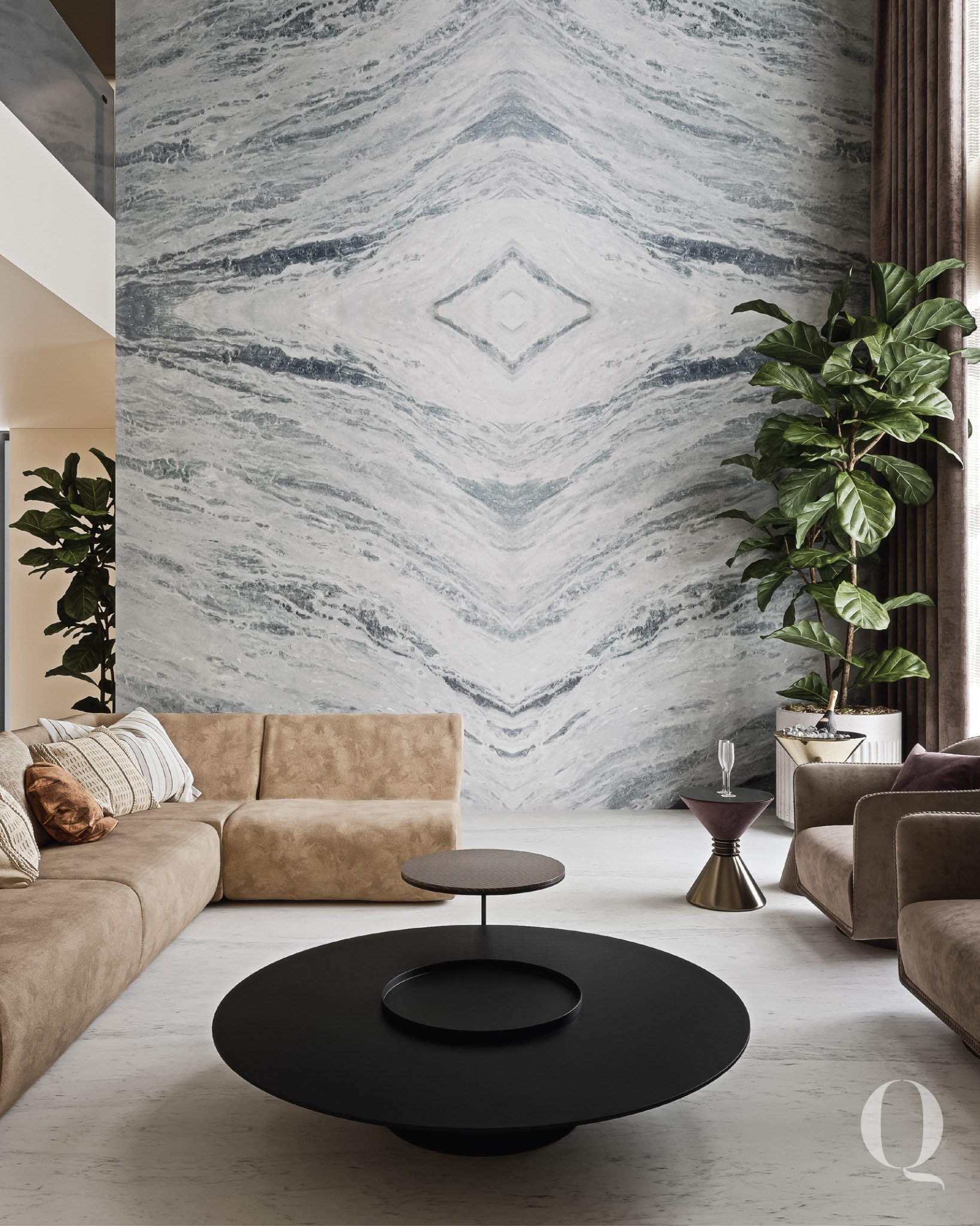 The Quarry Facebook ad: The Flaunt Collection features natural stone slabs selected…