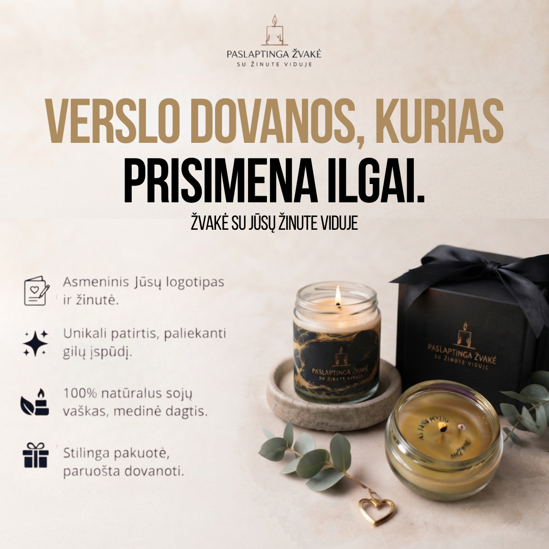 Paslaptinga Žvakė Facebook ad: Žvakė su žinute viduje