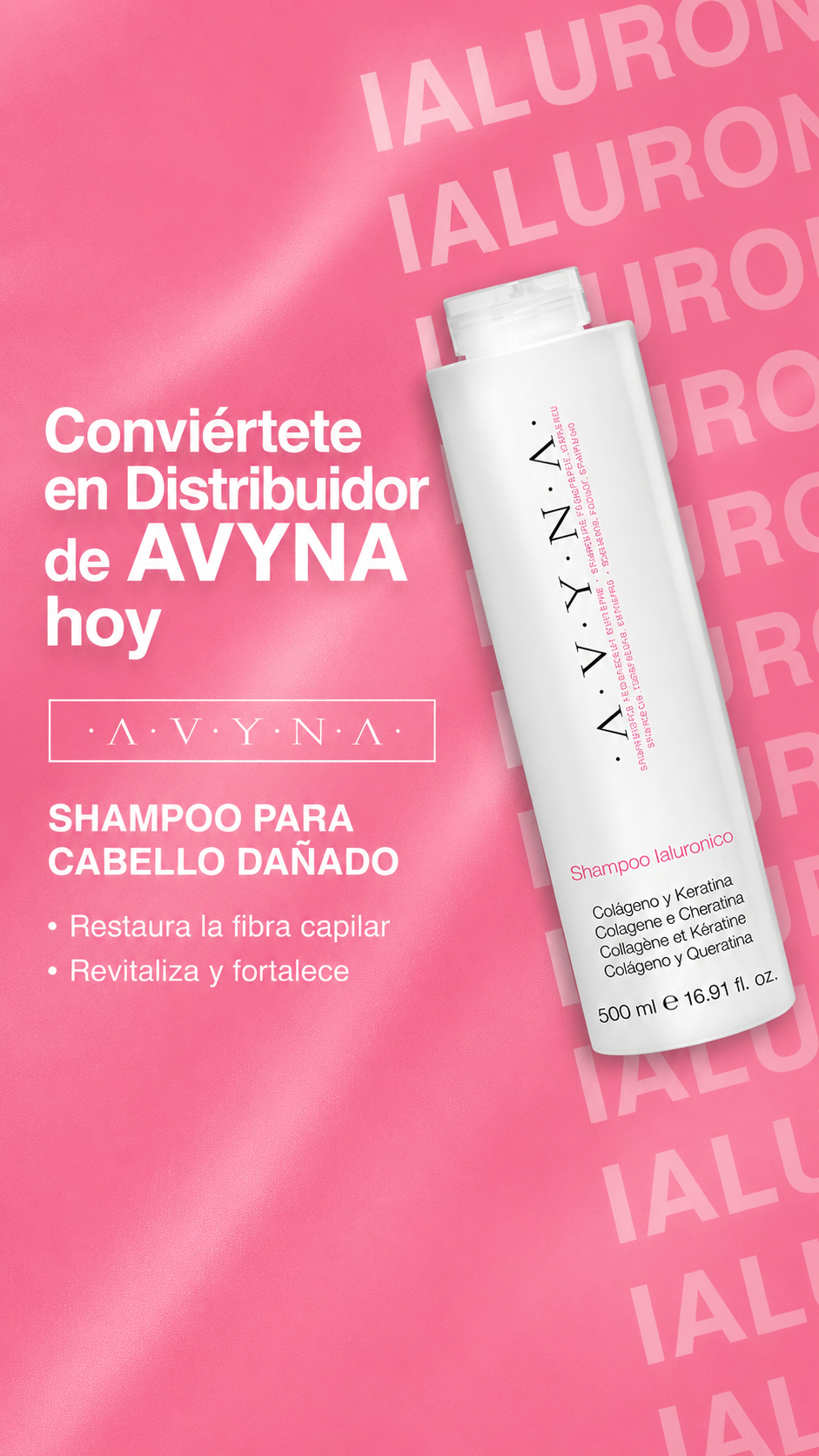 Avyna USA Facebook ad: Damaged Hair? Revive Now