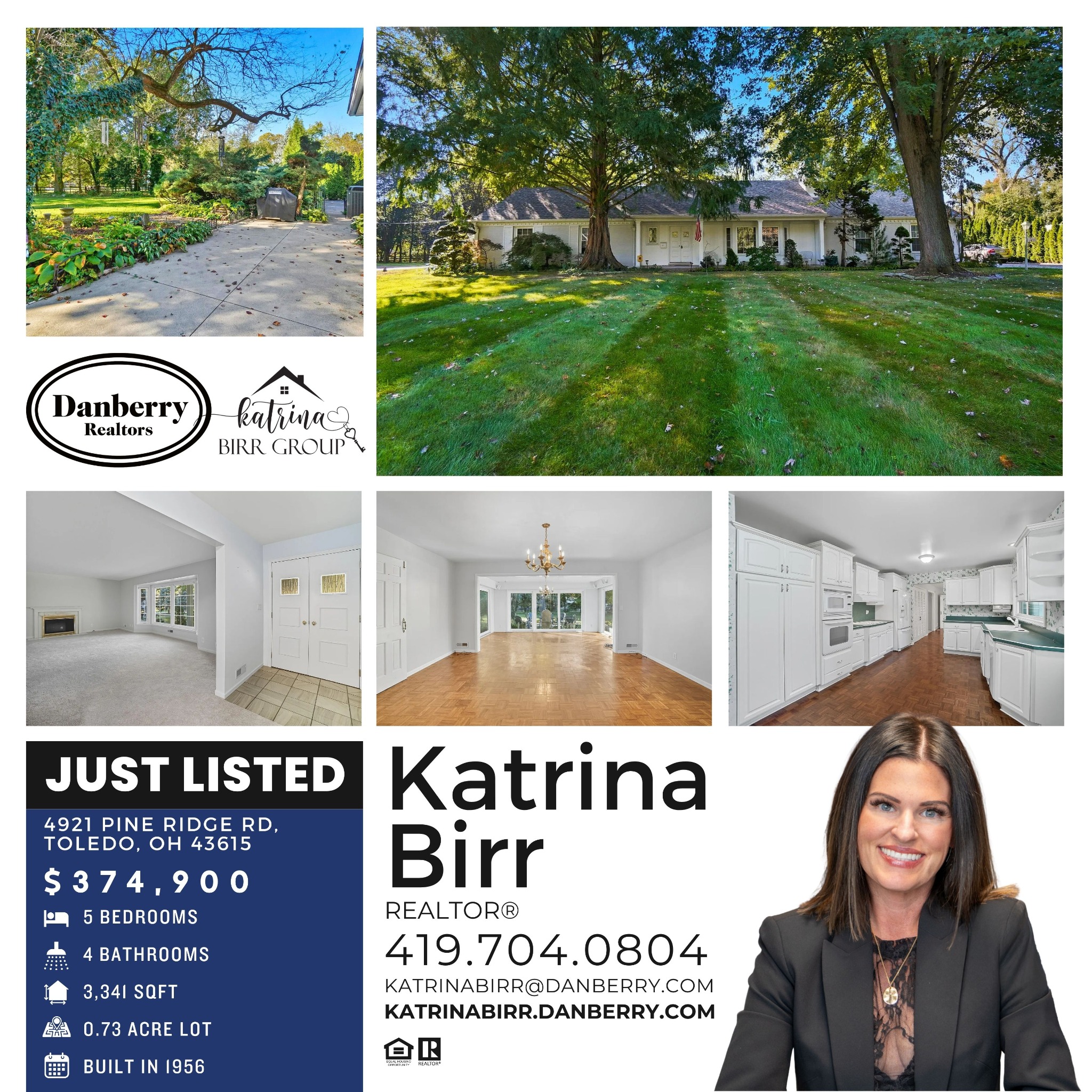 Katrina Birr - The Danberry Co. Facebook ad: Sprawling 5-bedroom, 4-bathroom beauty sits on nearly ¾…