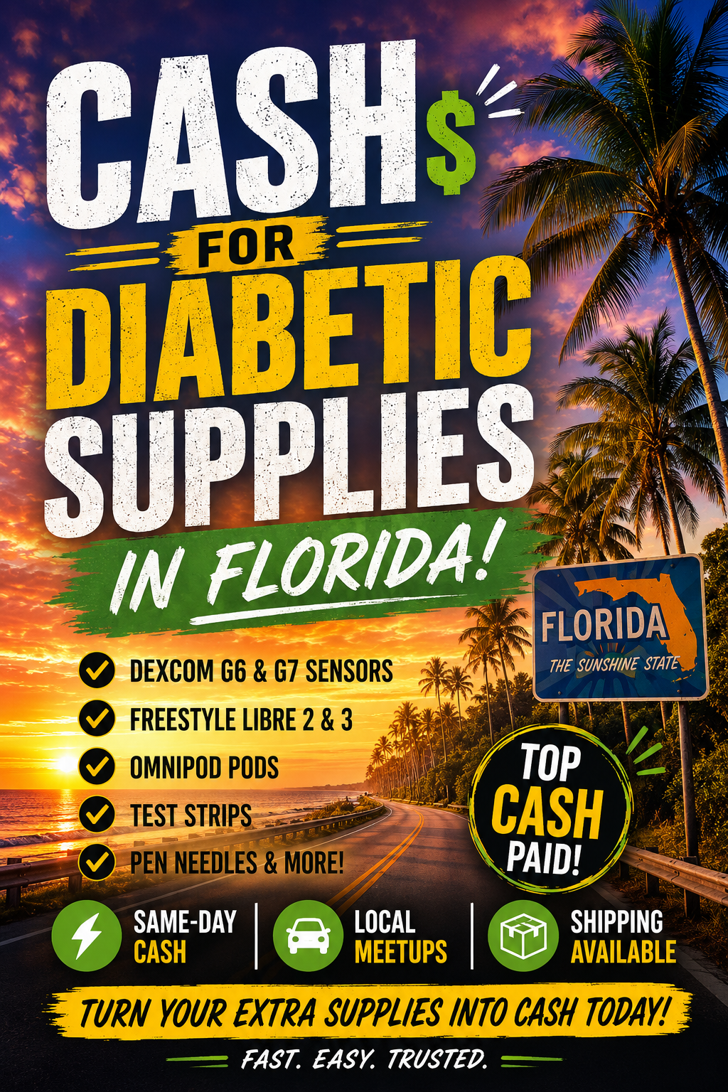 Test Strip Depot- Cash For Diabetic Supplies  Facebook ad