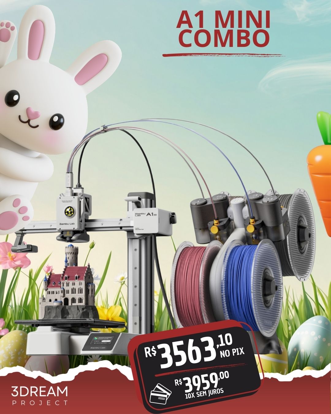 3dreamproject Facebook ad: Bambu Lab A1 Mini Combo