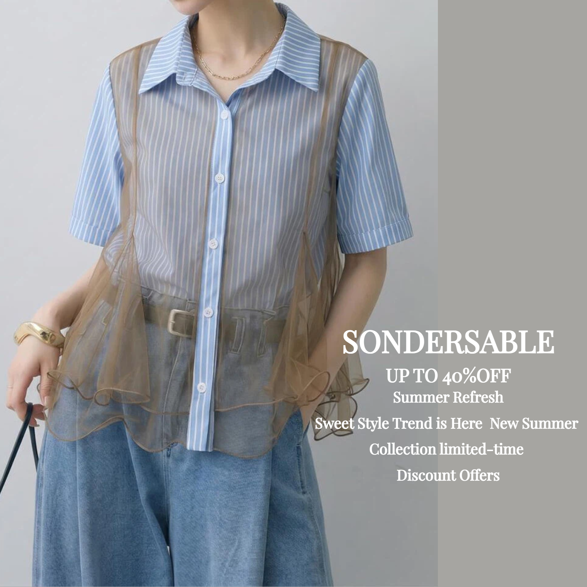 SonderSable Facebook ad: UP TO 40%OFF