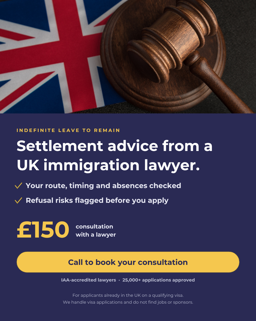 IASimmigration Facebook ad: Five years in. Time to settle.