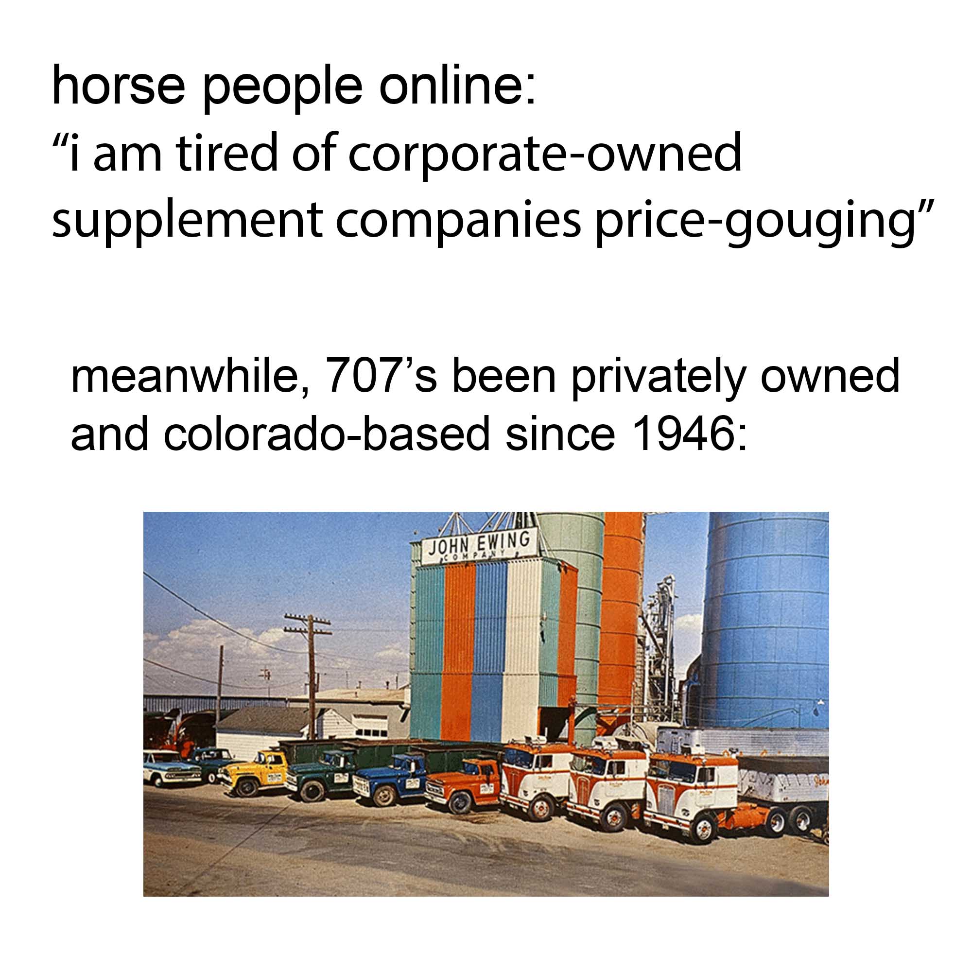 Formula 707 Facebook ad: Trusted by Generations of Horse People